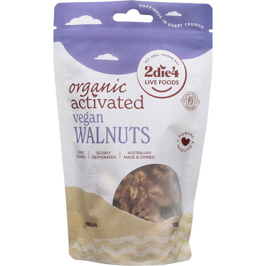 2die4 Live Foods Organic Activated Walnuts Vegan 100g Payless 4 Organics