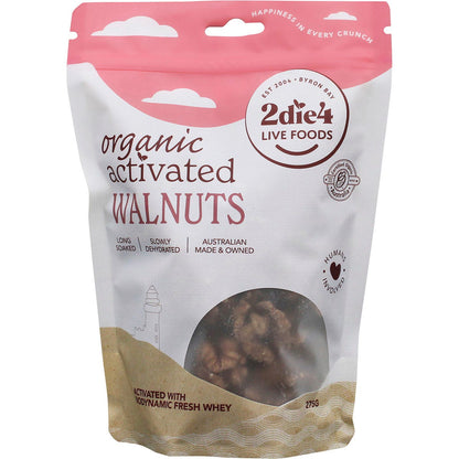 2die4 Live Foods Organic Activated Walnuts with Fresh Whey 275g Payless 4 Organics
