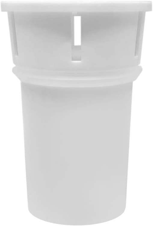 Ecobud Gentoo replacement filter cartridge shown at an angle with its top mesh and internal filtration layers visible.