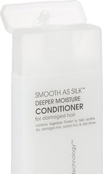 250ml bottle of Giovanni Smooth As Silk Deeper Moisture Conditioner for damaged hair on a white background.