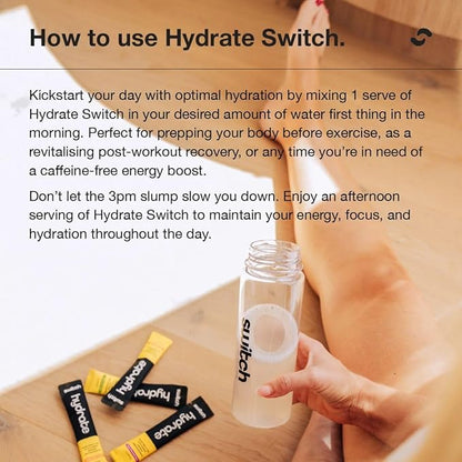 Switch Nutrition Hydrate Electrolytes No Added Sugar Mango Passionfruit 6g (Pack of 20)