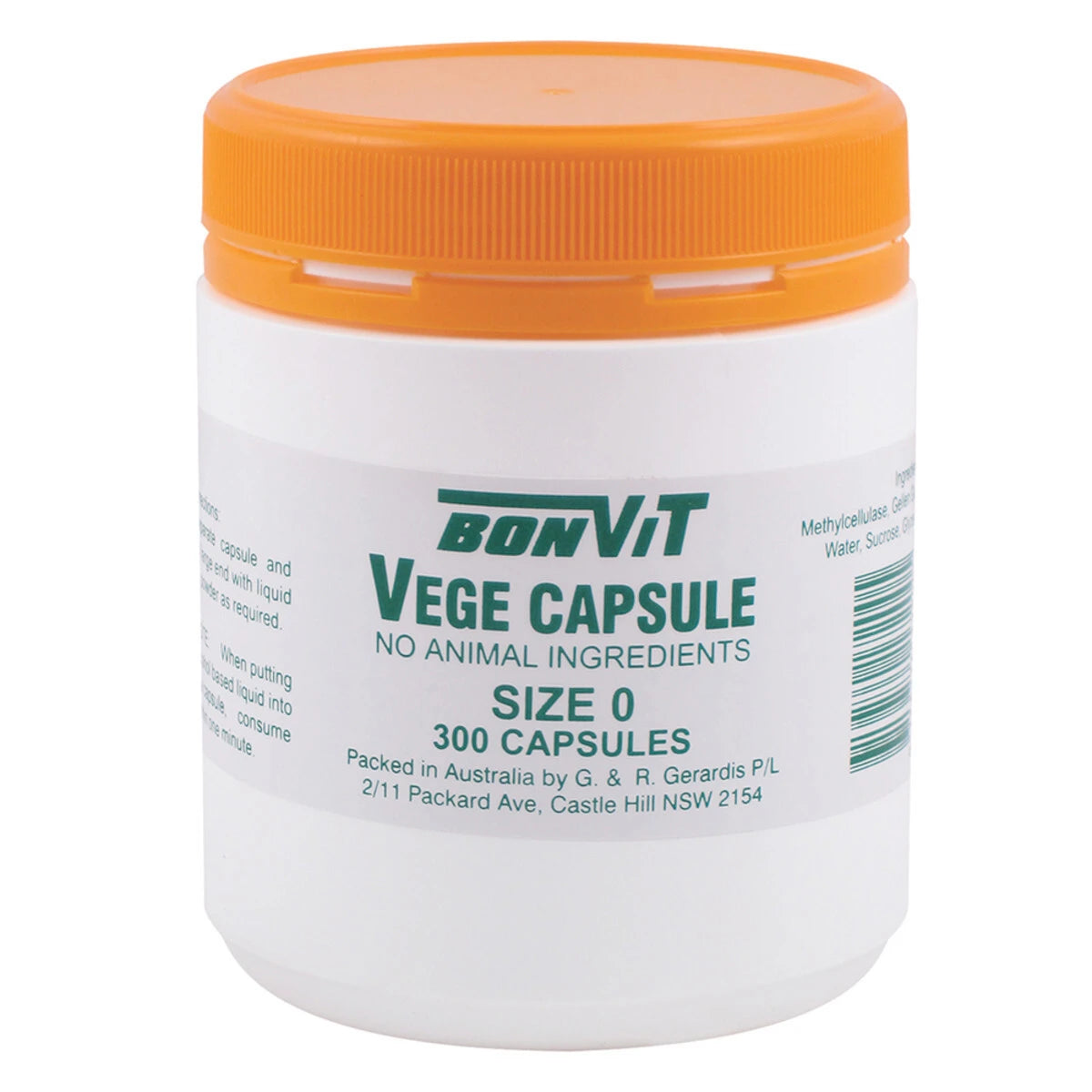 Bonvit Empty Vege Capsules Size 0 300 Capsules