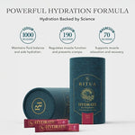 Infographic for Ritua Hydrate Berry highlighting clean ingredients: no fillers, artificial colors, or GMOs.