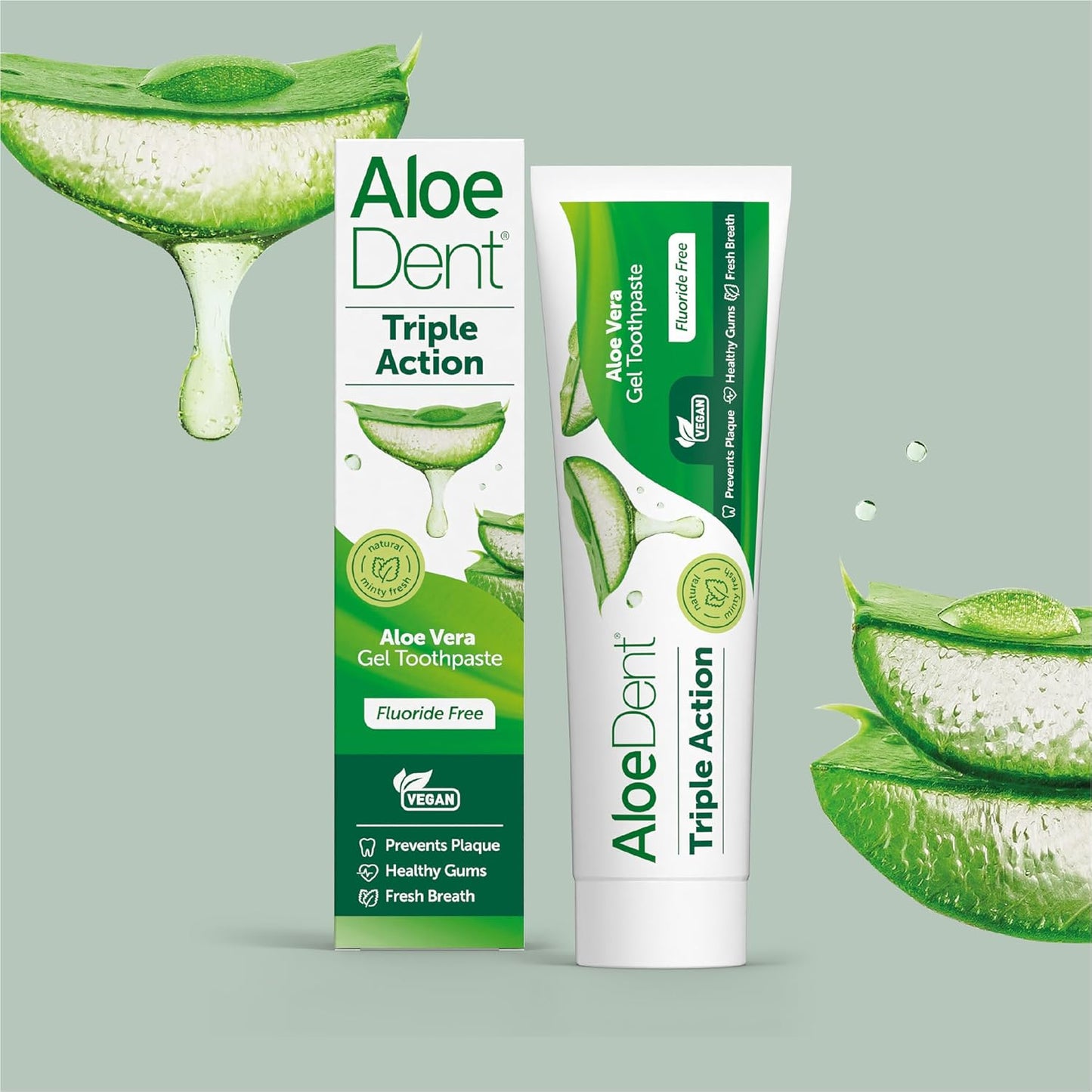 Aloe Dent Toothpaste Fluoride Free Triple Action 100ml