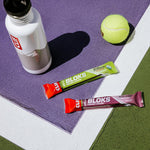 Infographic showing Salted Watermelon CLIF Bloks are USDA Organic, non-GMO, and plant-based for performance.