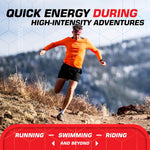 Infographic showing Salted Watermelon CLIF Bloks with icons for quick energy, bite-sized cubes, and athlete trust.