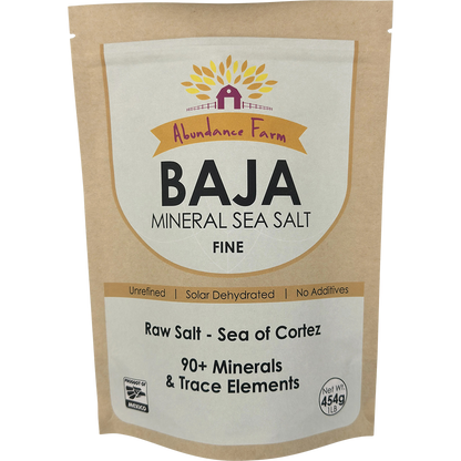 Abundance Farm Baja Mineral Sea Salt Fine 454g