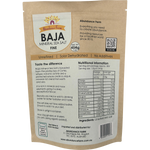 Back of Abundance Farm 454g Baja Sea Salt pouch showing nutrition and ingredients on a white background.
