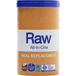 Amazonia Raw All-In-One Meal Replacement 350g tub in Decadent Chocolate flavor on a white background.