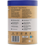 Left side view of Amazonia Raw All-In-One Meal Replacement 750g Decadent Chocolate tub on a white background.