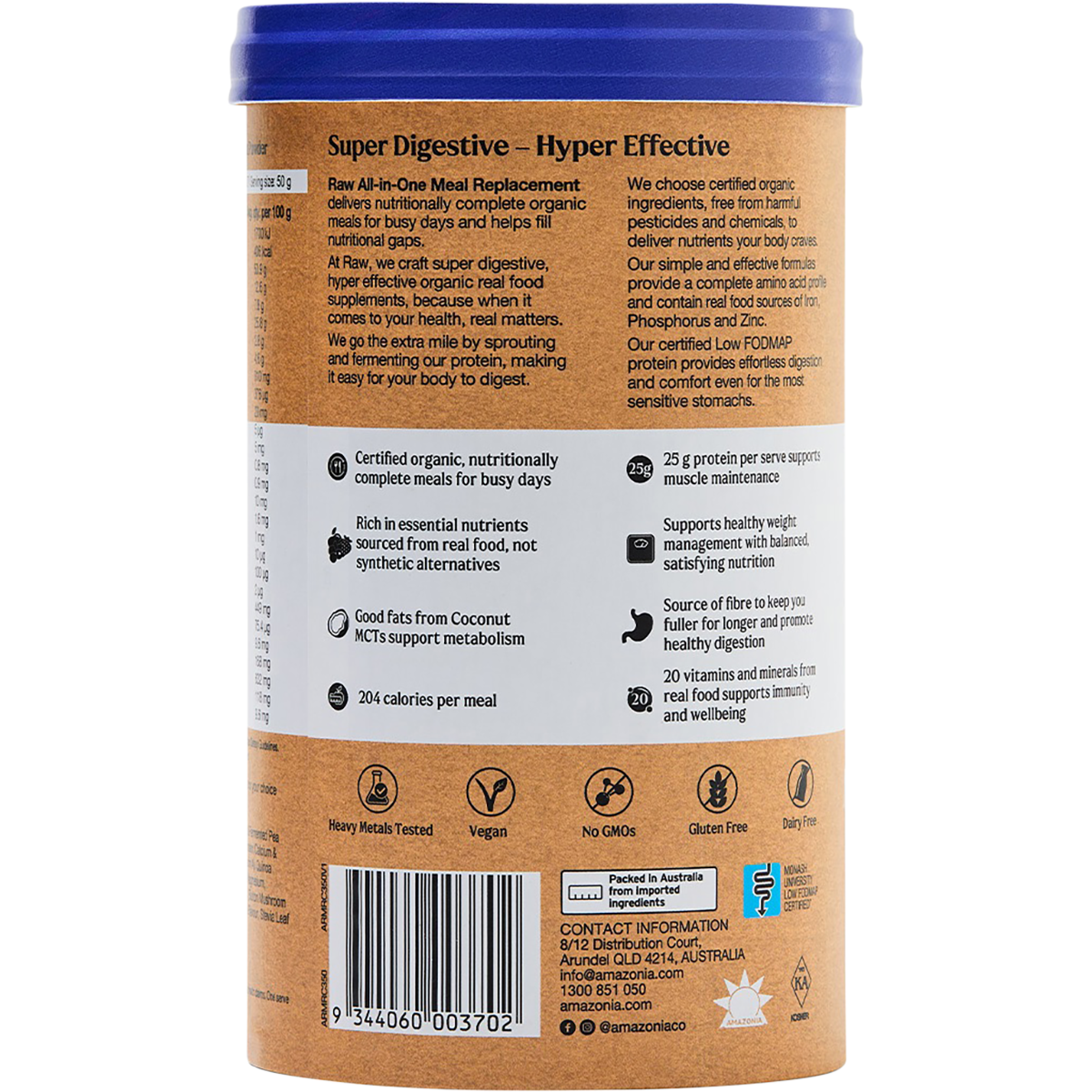 Amazonia Raw All-In-One Meal Replacement Burnt Caramel 350g