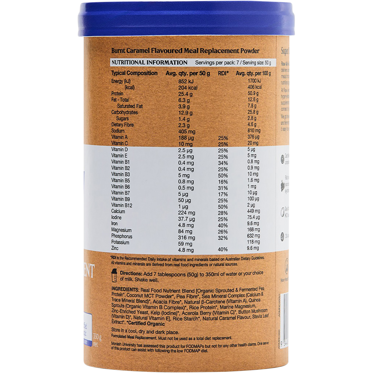 Amazonia Raw All-In-One Meal Replacement Burnt Caramel 350g