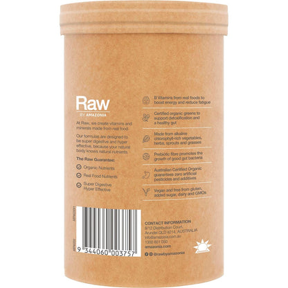 Amazonia Raw Organic Greens Vanilla Mint 200g