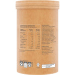 Side-angled view of an Amazonia Raw Organic Probiotics Cloudy Apple 200g tub on a white background.