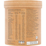 Amazonia Raw Organic Multivitamin Pineapple 100g tub angled to show product information and tropical design.