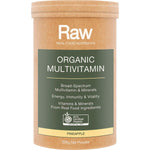 200g tub of Amazonia Raw Organic Multivitamin Pineapple with wholefood ingredients on a white background.