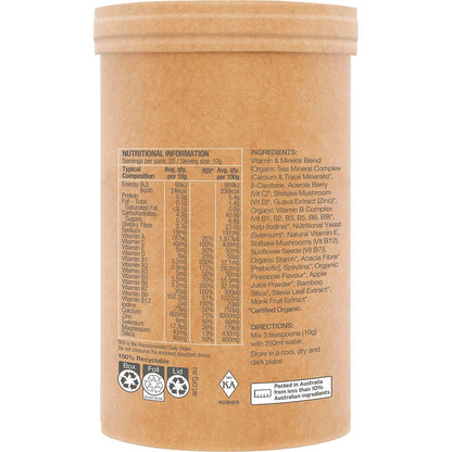 Amazonia Raw Organic Multivitamin Pineapple 200g