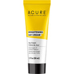 ACURE Brightening Day Cream 50ml tube featuring cica and argan oil on a white background.