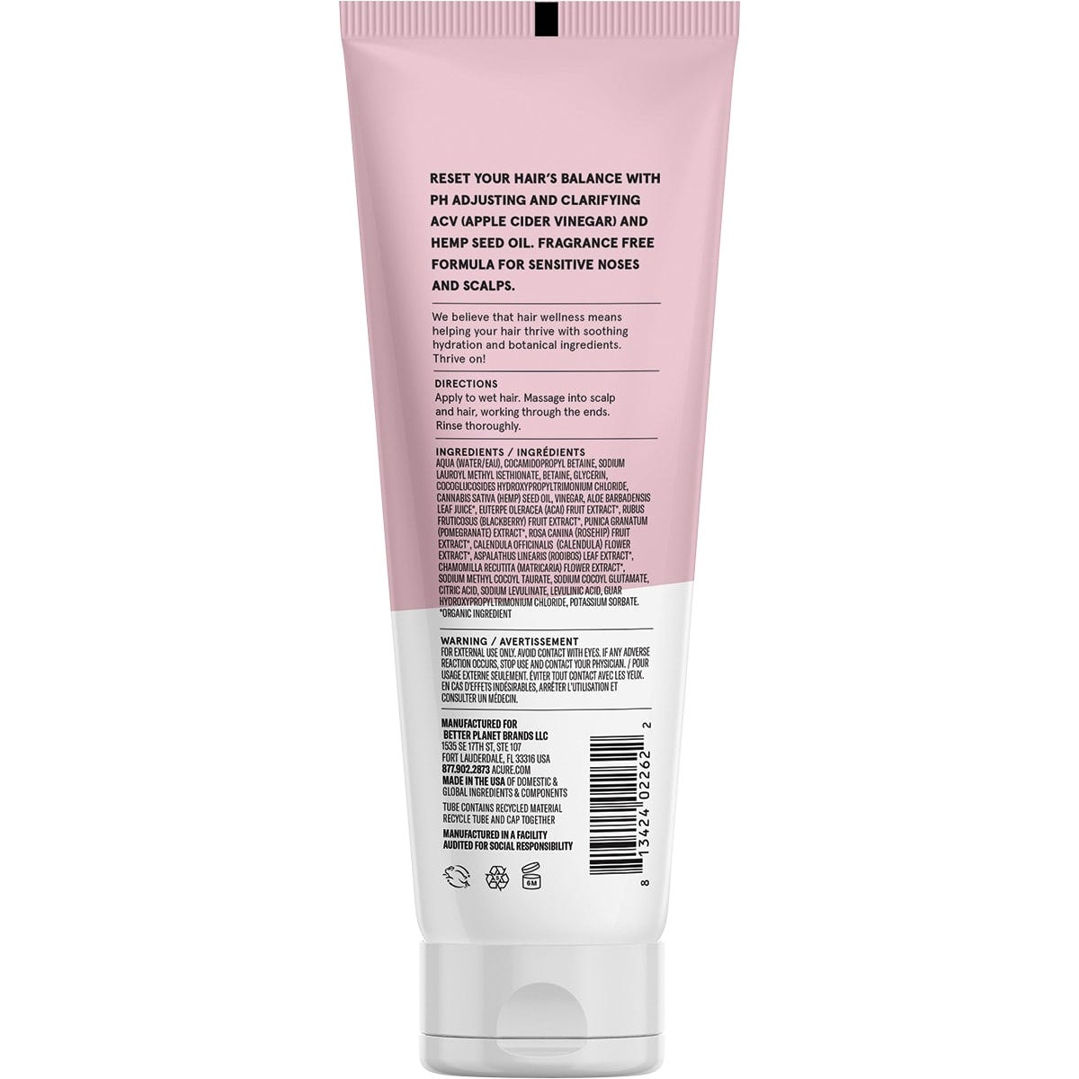 ACURE Buildup Balancing Hemp & ACV Shampoo 236ml Payless 4 Organics