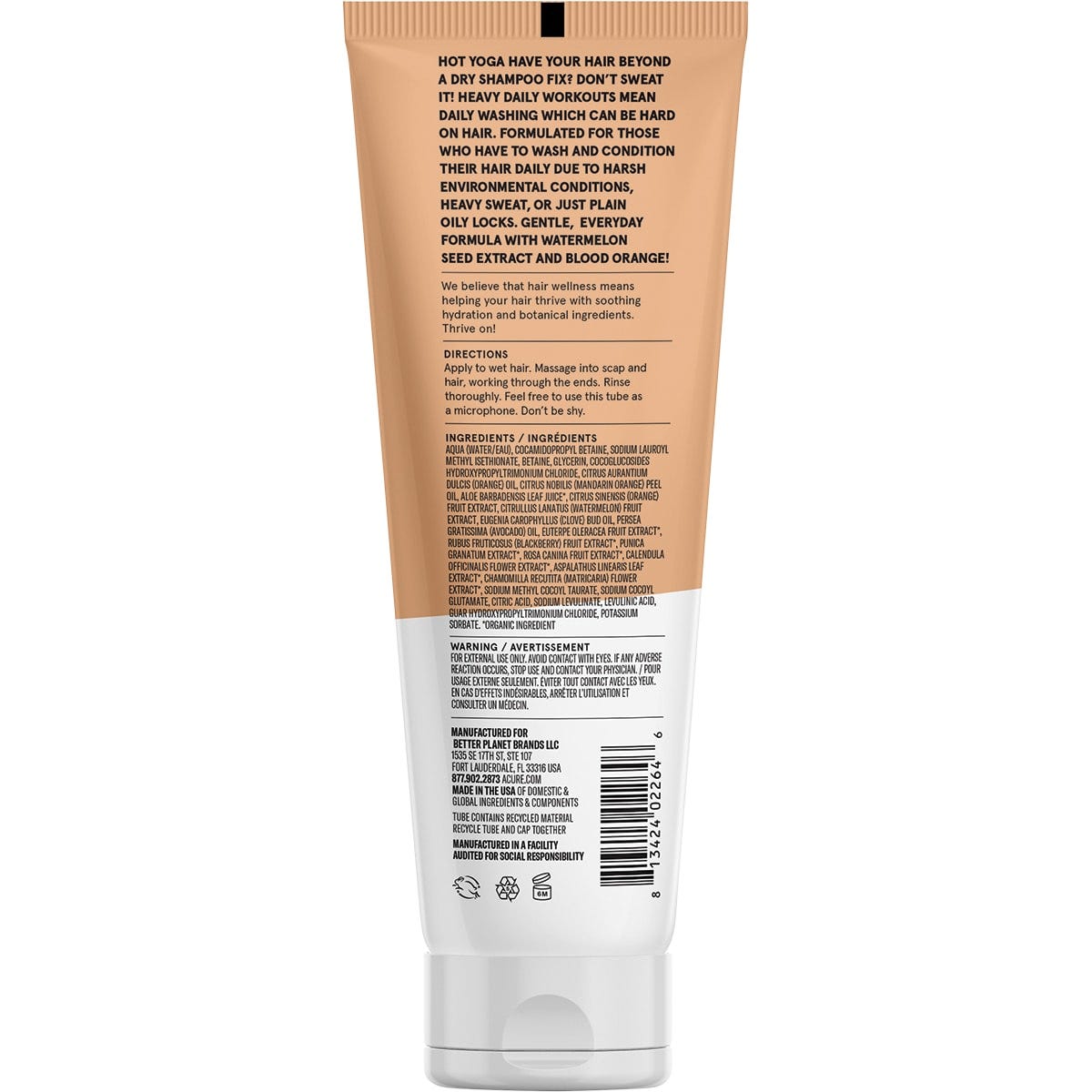 ACURE Daily Workout Watermelon & Blood Orange Shampoo 236ml Payless 4 Organics