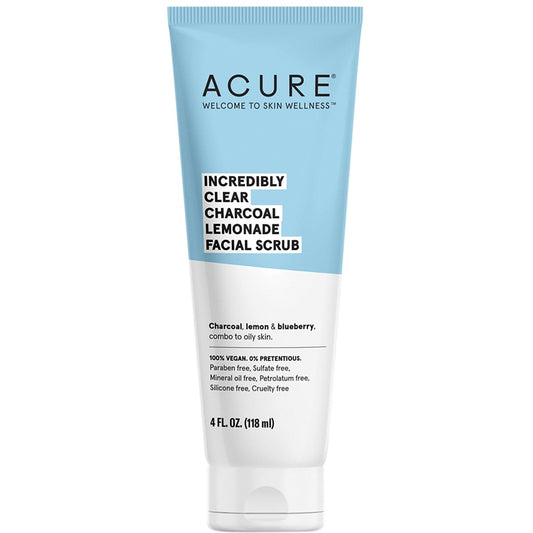 ACURE Incredibly Clear Charcoal Facial Scrub 118ml Payless 4 Organics