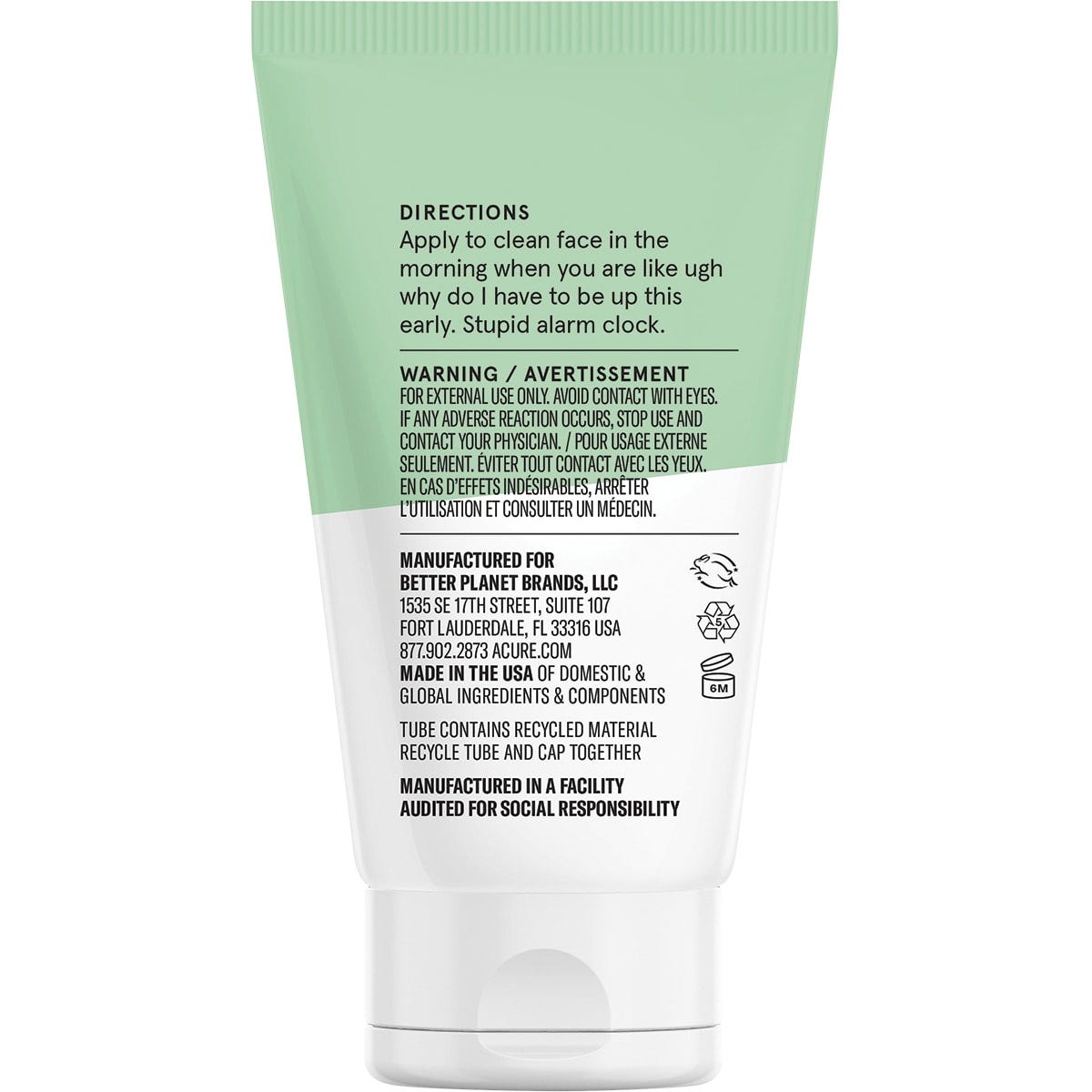 ACURE Ultra Hydrating 12 Hour Facial Moisturizer 30ml Payless 4 Organics
