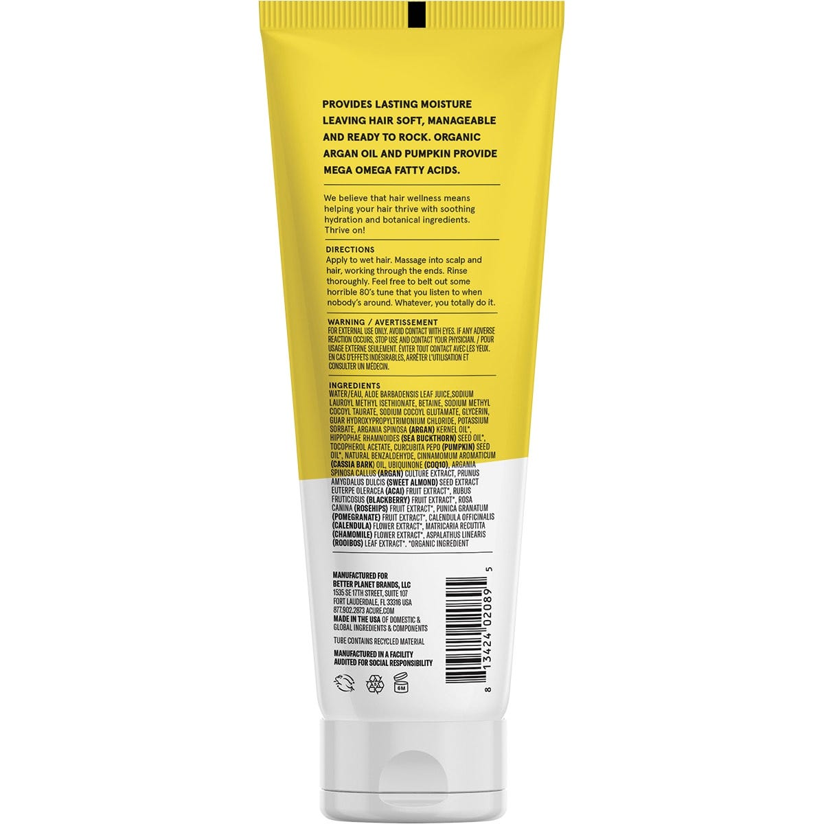 ACURE Ultra Hydrating Shampoo Argan 236.5ml Payless 4 Organics