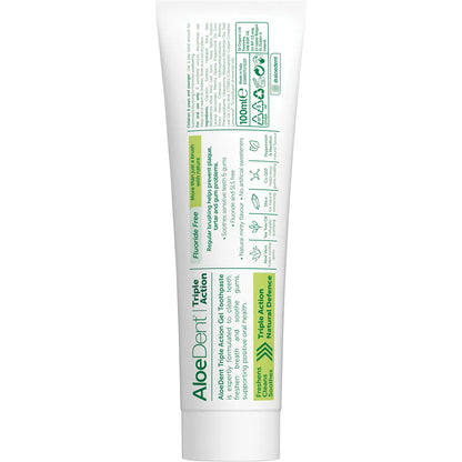 Aloe Dent Toothpaste Fluoride Free Triple Action 100ml