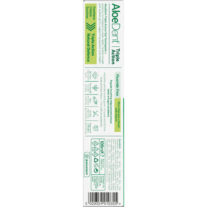 Aloe Dent Toothpaste Fluoride Free Triple Action 100ml