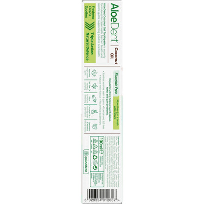 Aloe Dent Toothpaste Coconut Oil Fluoride Free 100ml