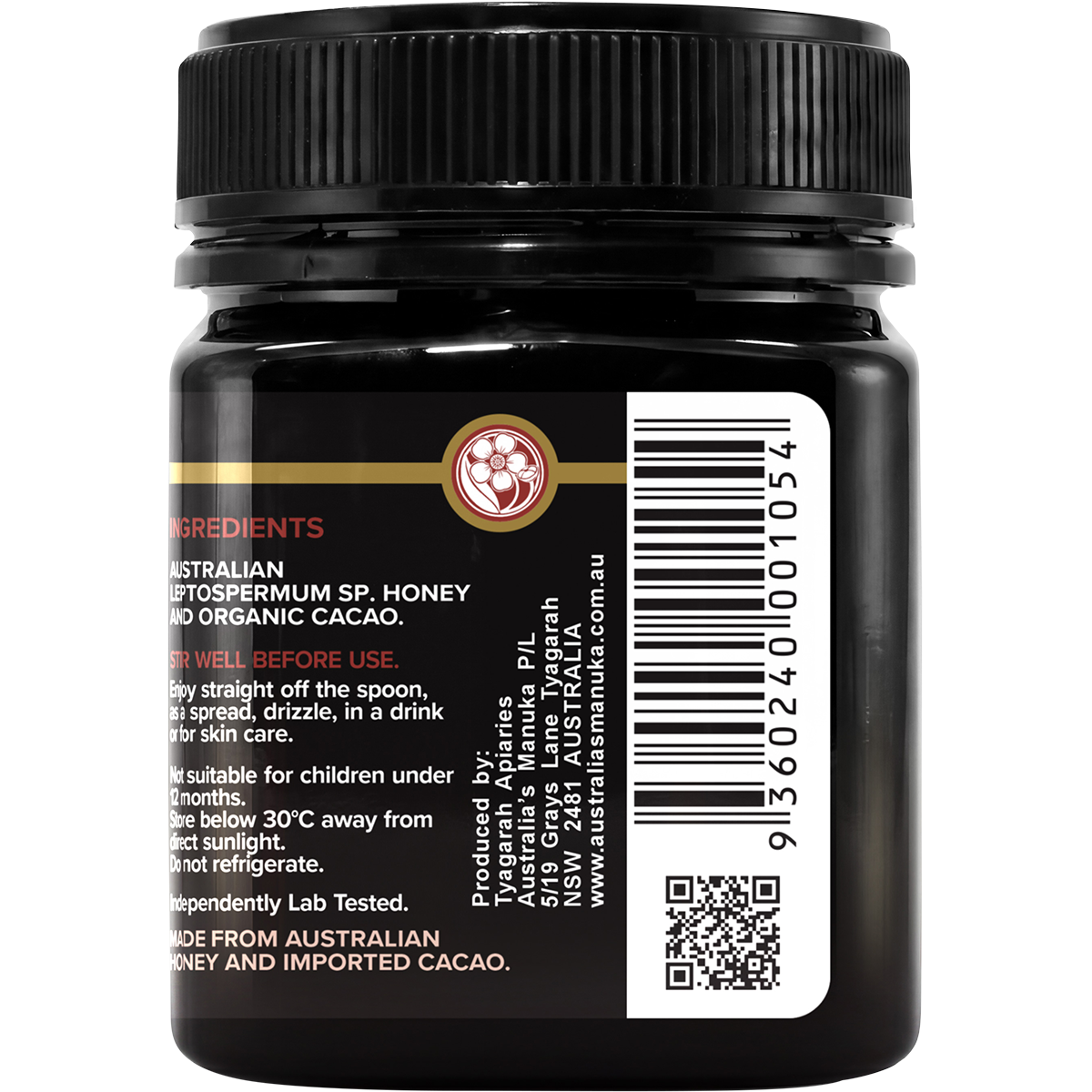 Australia's Manuka Superfoods Manuka Cacao 250+MGO 250g