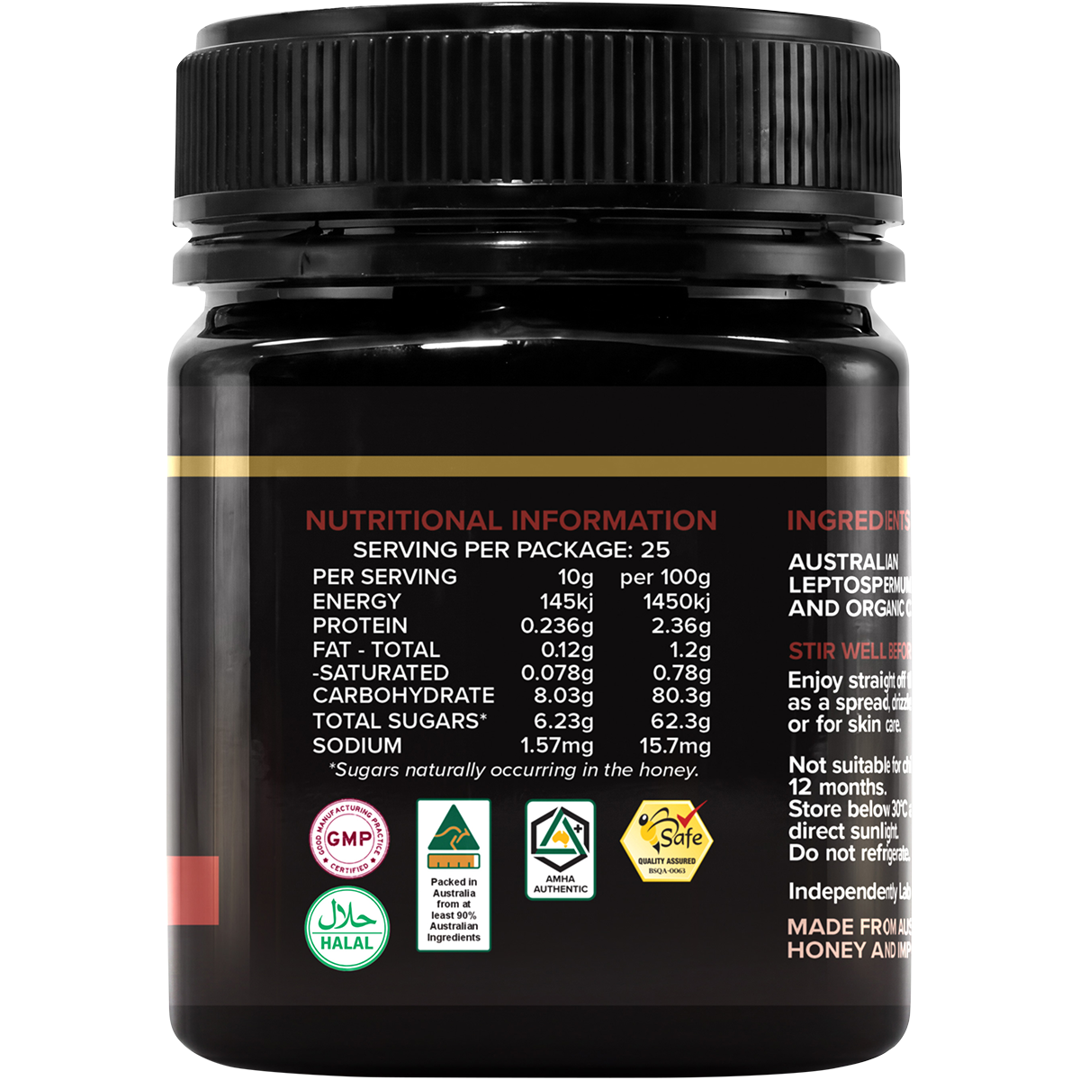 Australia's Manuka Superfoods Manuka Cacao 250+MGO 250g