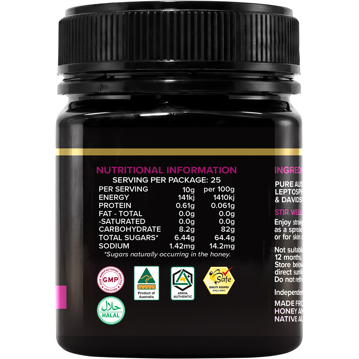 Australia's Manuka Superfoods Manuka Mullum Plum 250+MGO 250g