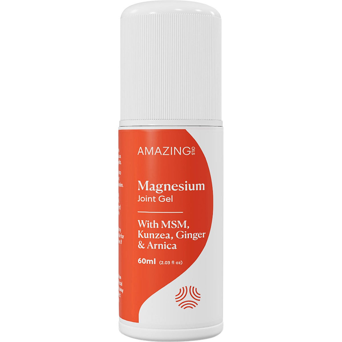 Amazing Oils Magnesium Joint Gel 60ml roll-on bottle with a white cap and blue and gold label.
