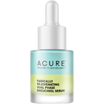 20ml bottle of ACURE Radically Rejuvenating Dual Phase Bakuchiol Serum featuring a yellow and blue dual-phase liquid.