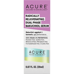 ACURE Radically Rejuvenating Dual Phase Bakuchiol Serum 20ml box featuring a yellow and blue design.