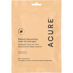 Purple ACURE Radically Rejuvenating Under Eye Hydrogels packaging featuring cucumber and botanical illustrations.