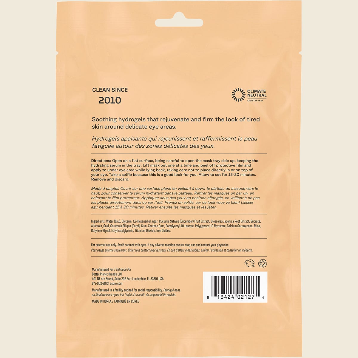 ACURE Radically Rejuvenating Under Eye Hydrogels 4g