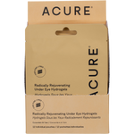 Purple display box of ACURE Radically Rejuvenating Under Eye Hydrogels featuring cucumber and botanical designs.