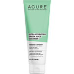 118ml tube of ACURE Ultra Hydrating Green Juice Cleanser, a creamy smoothie-to-foam face wash for dry skin.