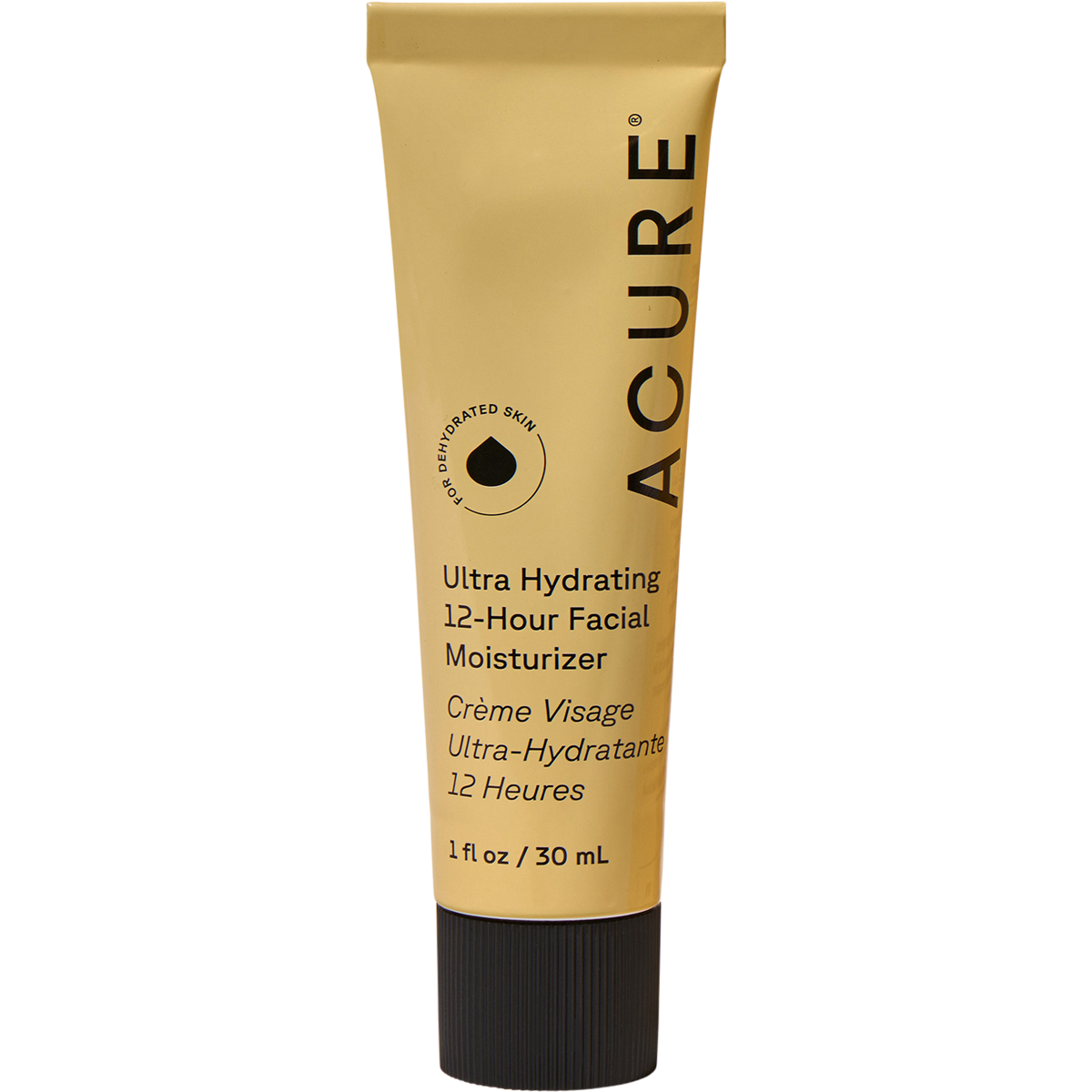 30ml tube of ACURE Ultra Hydrating 12 Hour Facial Moisturizer for dry skin with adaptogens and supergreens.