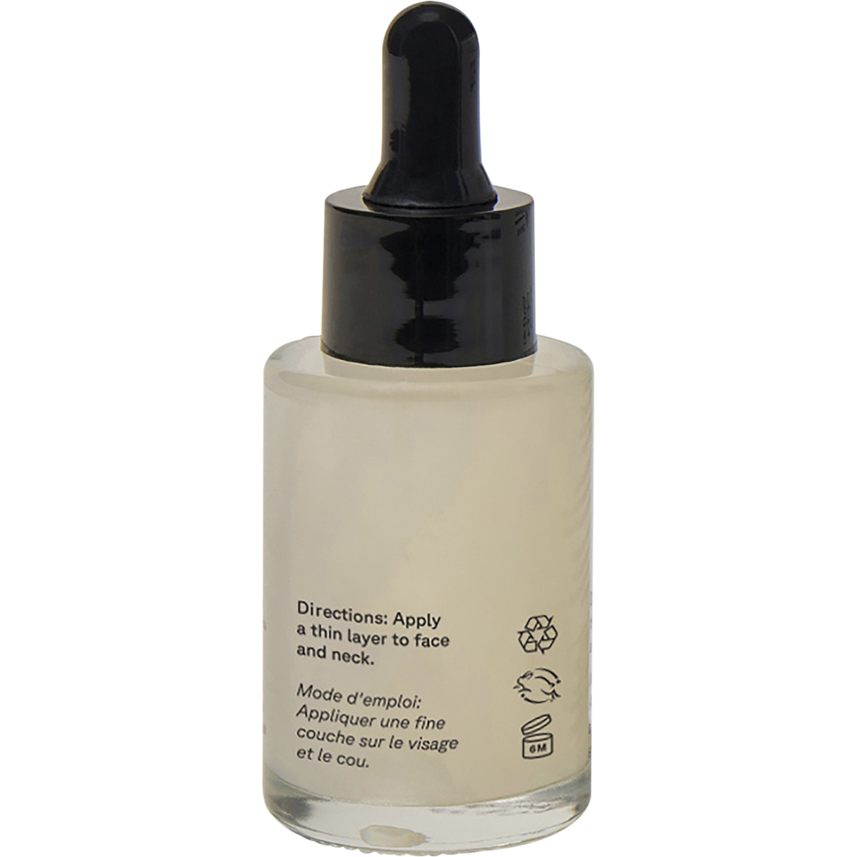 Back of ACURE Zombie Cell Clarifying Serum bottle showing ingredients, directions, and hero ingredient callouts.