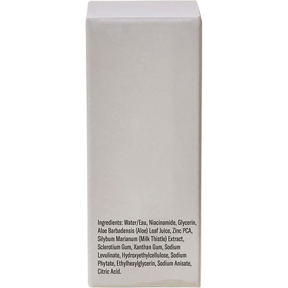 Back of ACURE Zombie Cell Clarifying Serum box showing ingredients, directions, and product certifications.