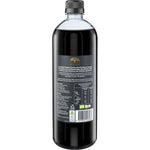 Back label of Alchemy Organic Mumbai Chai Elixir 750ml bottle showing ingredients and nutritional information.