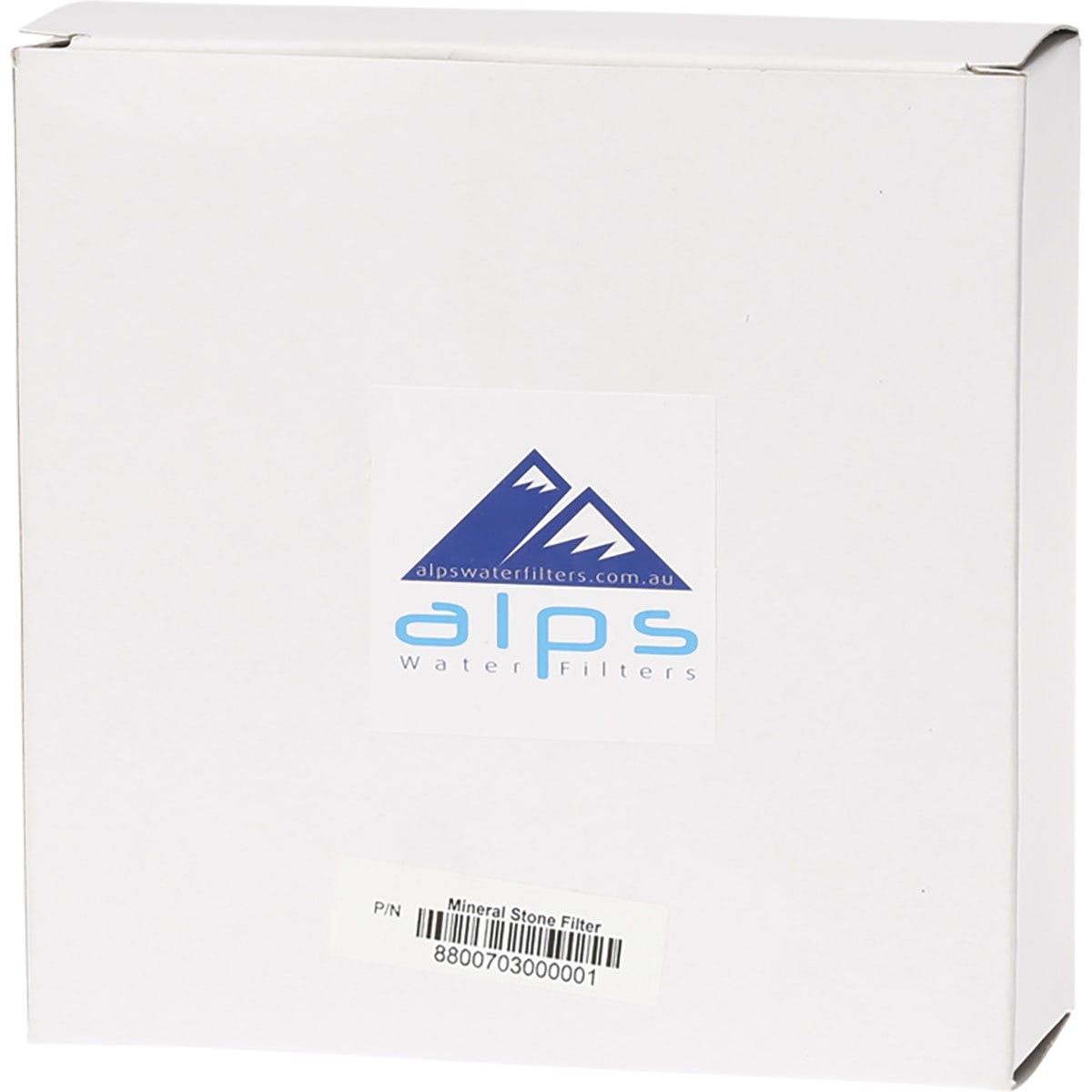 Blue and white product box for Alps Replacement Mineral Stones on a white background.