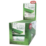 4g tube of Aloe Dent Aloe Vera Lip Balm on a white background.