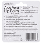 Aloe Dent 4g Aloe Vera Lip Balm tube with green and white branding, featuring antiseptic tea tree and SPF 15.