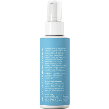 Amazing Oils Magnesium Daily Spray Pure Magnesium Oil 125ml Payless 4 Organics