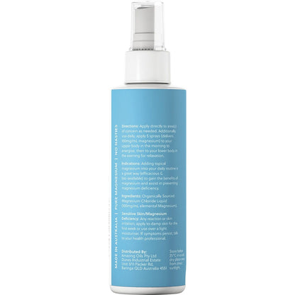 Amazing Oils Magnesium Daily Spray Pure Magnesium Oil 200ml Payless 4 Organics
