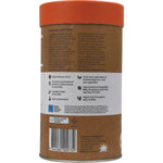 500g tub of Amazonia Raw Gentle Digest Paleo Protein Vanilla on a white background with botanical illustrations.